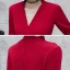 Chic / Belle Rouge Désinvolte Robe De Soirée 2020 Princesse V-Cou Manches de cloche Ceinture Longue Volants Robe De Ceremonie