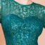 Affordable Rose Gold See-through Evening Dresses  2020 Trumpet / Mermaid Scoop Neck Long Sleeve Glitter Tulle Floor-Length / Long Formal Dresses