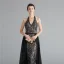 Mode Noire Robe De Soirée 2020 Princesse Titulaire Sans Manches Appliques En Dentelle Volants Perlage Paillettes Train De Balayage Dos Nu Robe De Ceremonie
