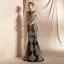 Elegant Black See-through Evening Dresses  2020 Trumpet / Mermaid Square Neckline Sleeveless Appliques Lace Beading Floor-Length / Long Formal Dresses