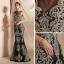 Elegant Black See-through Evening Dresses  2020 Trumpet / Mermaid Square Neckline Sleeveless Appliques Lace Beading Floor-Length / Long Formal Dresses