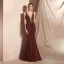 Sexy Klee Grün Abendkleider 2020 Meerjungfrau Tiefer V-Ausschnitt Ärmellos Glanz Polyester Lange Rüschen Rückenfreies Festliche Kleider