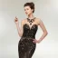 Sexy Noire Transparentes Robe De Soirée 2020 Trompette / Sirène Encolure Dégagée Sans Manches Paillettes Train De Balayage Dos Nu Robe De Ceremonie