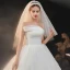Simple Ivoire La Mariée Robe De Mariée 2020 Robe Boule Bustier Manches Courtes Dos Nu Chapel Train Volants