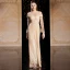 Mode Champagne Doré Velour Hiver Robe De Soirée 2020 Trompette / Sirène Transparentes Encolure Dégagée Manches Longues Paillettes Longue Volants Robe De Ceremonie