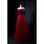 Chic / Beautiful Burgundy Dancing Prom Dresses 2021 A-Line / Princess Shoulders Sleeveless Beading Floor-Length / Long Ruffle Backless Formal Dresses