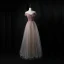 Charmant Champagne Dansant Robe De Bal 2021 Princesse De l'épaule Manches Courtes Perlage Glitter Tulle Longue Volants Dos Nu Robe De Ceremonie