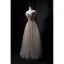 Charmant Champagne Dansant Robe De Bal 2021 Princesse De l'épaule Manches Courtes Perlage Glitter Tulle Longue Volants Dos Nu Robe De Ceremonie