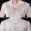 Affordable Ivory Outdoor / Garden Winter Wedding Dresses 2021 Ball Gown V-Neck Long Sleeve Appliques Lace Sequins Glitter Tulle Floor-Length / Long Ruffle