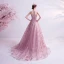 Chic / Belle Rougissant Rose Robe De Bal 2021 Princesse Bretelles Spaghetti Sans Manches Paillettes Perlage Glitter Tulle Train De Balayage Volants Dos Nu Robe De Ceremonie