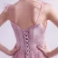 Chic / Belle Rougissant Rose Robe De Bal 2021 Princesse Bretelles Spaghetti Sans Manches Paillettes Perlage Glitter Tulle Train De Balayage Volants Dos Nu Robe De Ceremonie