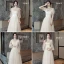 Affordable Champagne Bridesmaid Dresses 2021 A-Line / Princess Backless Spotted Tulle Floor-Length / Long Ruffle