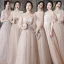 Abordable Perle Rose Robe Demoiselle D'honneur 2021 Princesse Dos Nu Appliques En Dentelle Longue Volants