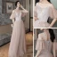 Abordable Perle Rose Robe Demoiselle D'honneur 2021 Princesse Dos Nu Appliques En Dentelle Longue Volants
