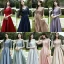 Affordable Satin Bridesmaid Dresses 2021 A-Line / Princess V-Neck 1/2 Sleeves Appliques Lace Sash Backless Floor-Length / Long Ruffle