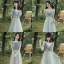 Abordable Vert Robe Demoiselle D'honneur 2021 Princesse Dos Nu Appliques En Dentelle Thé Longueur Volants