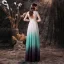 Mode Multi-Couleurs Chiffon Transparentes Dansant Robe De Bal 2021 Princesse Encolure Dégagée Sans Manches Appliques En Dentelle Longue Volants Dos Nu Robe De Ceremonie