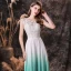 Mode Multi-Couleurs Chiffon Transparentes Dansant Robe De Bal 2021 Princesse Encolure Dégagée Sans Manches Appliques En Dentelle Longue Volants Dos Nu Robe De Ceremonie