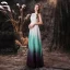 Mode Multi-Couleurs Chiffon Transparentes Dansant Robe De Bal 2021 Princesse Encolure Dégagée Sans Manches Appliques En Dentelle Longue Volants Dos Nu Robe De Ceremonie