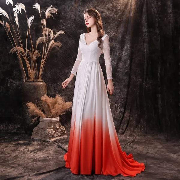 white and red dress Red & White Floral Tiered Flared Dress by Global Republic in main image 1