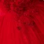 Vintage / Originale Rouge La Mariée Robe De Mariée 2021 Robe Boule Encolure Carrée Gonflée Manches Courtes Dos Nu Appliques En Dentelle Perlage Paillettes Cathedral Train Volants