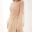 Style Victorien Champagne Transparentes Dansant Robe De Bal 2021 Princesse Encolure Dégagée Gonflée Manches Longues Appliques En Dentelle Longue Volants Robe De Ceremonie