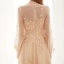 Style Victorien Champagne Transparentes Dansant Robe De Bal 2021 Princesse Encolure Dégagée Gonflée Manches Longues Appliques En Dentelle Longue Volants Robe De Ceremonie