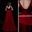 Fashion Burgundy Satin Dancing Prom Dresses 2021 A-Line / Princess Square Neckline Sleeveless Beading Sash Floor-Length / Long Ruffle Backless Formal Dresses