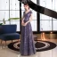 Bling Bling Purple Balklänningar 2021 Prinsessa V-Hals Korta ärm Skärp Beading Pärla Glittriga / Glitter Tyll Långa Ruffle Halterneck