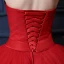 Vintage / Retro Quinceañera Red Wedding Dresses 2021 Ball Gown Sweetheart Sleeveless Backless Rhinestone Sash Sweep Train Ruffle