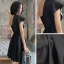 Schlicht Schwarz Partykleider 2021 A Linie One-Shoulder Ärmellos Kurze Rüschen Rückenfreies Festliche Kleider