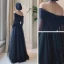 Bling Bling Black Dancing Prom Dresses 2021 A-Line / Princess Off-The-Shoulder Short Sleeve Sequins Tulle Floor-Length / Long Ruffle Backless Formal Dresses