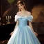 Aschenputtel Himmelblau Organza Tanzen Ballkleider 2021 Ballkleid Off Shoulder Kurze Ärmel Schmetterling Pailletten Lange Rüschen Rückenfreies Festliche Kleider