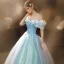 Aschenputtel Himmelblau Organza Tanzen Ballkleider 2021 Ballkleid Off Shoulder Kurze Ärmel Schmetterling Pailletten Lange Rüschen Rückenfreies Festliche Kleider
