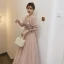 Victorian Style Blushing Pink Dancing Prom Dresses 2021 A-Line / Princess Square Neckline Puffy Short Sleeve Beading Sequins Floor-Length / Long Ruffle Backless Formal Dresses