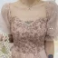 Victorian Style Blushing Pink Dancing Prom Dresses 2021 A-Line / Princess Square Neckline Puffy Short Sleeve Beading Sequins Floor-Length / Long Ruffle Backless Formal Dresses