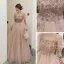 Victorian Style Blushing Pink Dancing Prom Dresses 2021 A-Line / Princess Square Neckline Puffy Short Sleeve Beading Sequins Floor-Length / Long Ruffle Backless Formal Dresses
