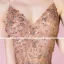 Illusion Perle Rose Transparentes Dansant Robe De Bal 2021 Princesse Bretelles Spaghetti Sans Manches Perlage Faux Diamant Fendue devant Longue Volants Dos Nu Robe De Ceremonie