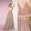 Illusion Perle Rose Transparentes Dansant Robe De Bal 2021 Princesse Bretelles Spaghetti Sans Manches Perlage Faux Diamant Fendue devant Longue Volants Dos Nu Robe De Ceremonie