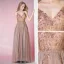 Illusion Perle Rose Transparentes Dansant Robe De Bal 2021 Princesse Bretelles Spaghetti Sans Manches Perlage Faux Diamant Fendue devant Longue Volants Dos Nu Robe De Ceremonie