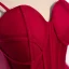 Elegant Burgundy Corset Prom Dresses 2021 Ball Gown Spaghetti Straps Sleeveless Court Train Ruffle Backless Formal Dresses