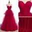 Elegant Burgundy Corset Prom Dresses 2021 Ball Gown Spaghetti Straps Sleeveless Court Train Ruffle Backless Formal Dresses