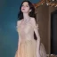 Sparkly Champagne Dancing Prom Dresses 2021 A-Line / Princess Spaghetti Straps Short Sleeve Beading Glitter Tulle Floor-Length / Long Ruffle Backless Formal Dresses
