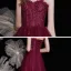 Best Burgundy Engagement Prom Dresses 2021 A-Line / Princess Spaghetti Straps Sleeveless Beading Sequins Glitter Tulle Floor-Length / Long Ruffle Backless Formal Dresses
