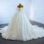 Luxury / Gorgeous White Bridal Wedding Dresses 2021 Ball Gown Off-The-Shoulder Long Sleeve Backless Appliques Lace Handmade  Beading Pearl Chapel Train Ruffle