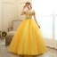 Chic / Beautiful Burgundy Dancing Prom Dresses 2021 Ball Gown Off-The-Shoulder Short Sleeve Appliques Lace Rhinestone Beading Floor-Length / Long Ruffle Backless Formal Dresses