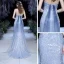 Sparkly Himmelen Blå Rødt teppe Selskapskjoler 2021 Trompet / Havfrue Kjæreste Uten Ermer Paljetter Beading Glitter Tyll Watteau Train Buste Ryggløse Formelle Kjoler