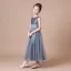 Sparkly Grey Sequins Birthday Flower Girl Dresses 2021 A-Line / Princess Scoop Neck Sleeveless Backless Sash Ankle Length Ruffle
