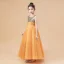 Fashion Orange Birthday Flower Girl Dresses 2021 Ball Gown Scoop Neck Sleeveless Sequins Floor-Length / Long Ruffle