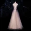 Illusion Druva Genomskinliga Dansande Balklänningar 2021 Prinsessa Urringning Ärmlös Beading Paljetter Glittriga / Glitter Tyll Långa Ruffle Halterneck